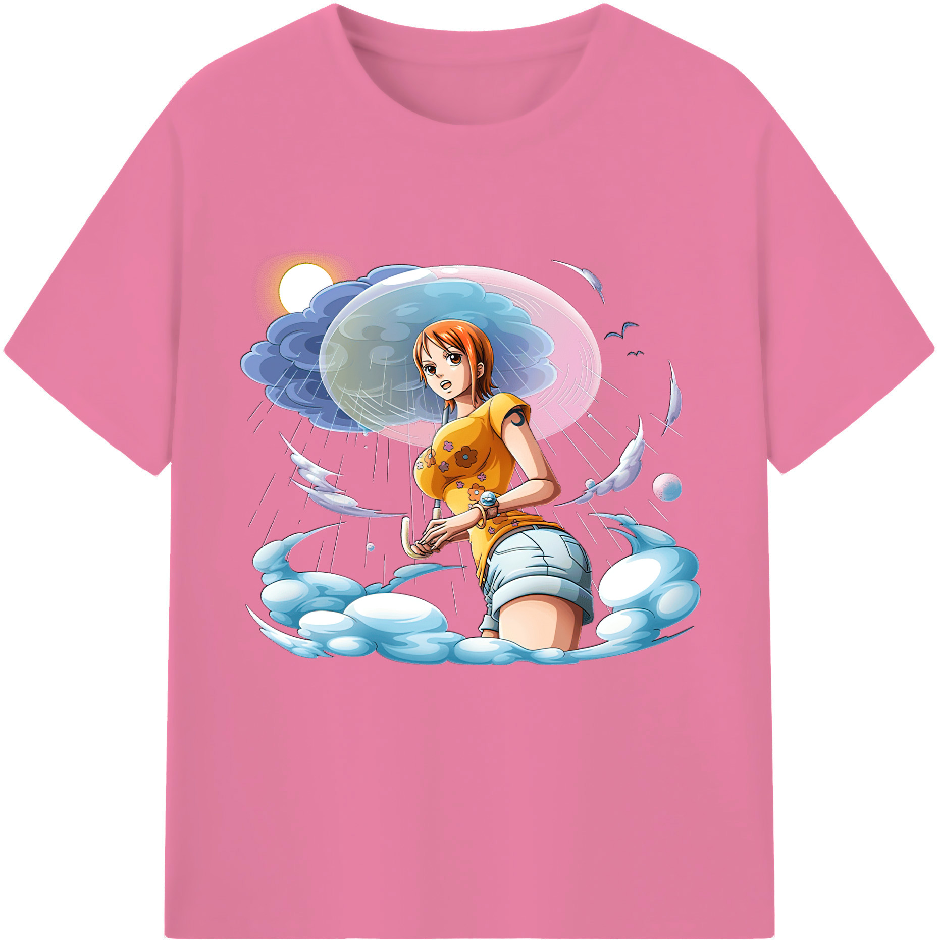 ワンピース ナミ ONE PIECE Nami 綿100％半袖Tシャツ（フロントプリント）